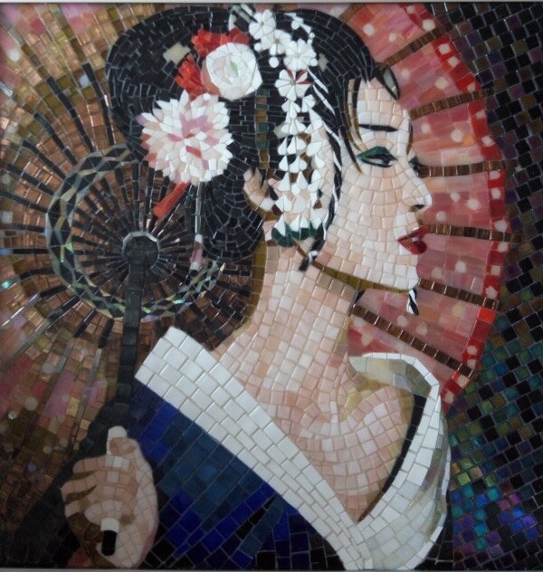 мозаичное панно япония